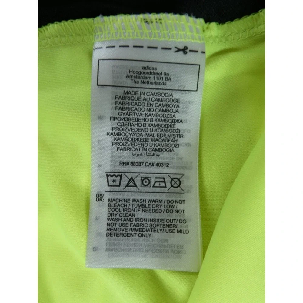 Adidas Black Signal Green Solar Yellow Two Piece Jersey Pants Unisex W-M M-S